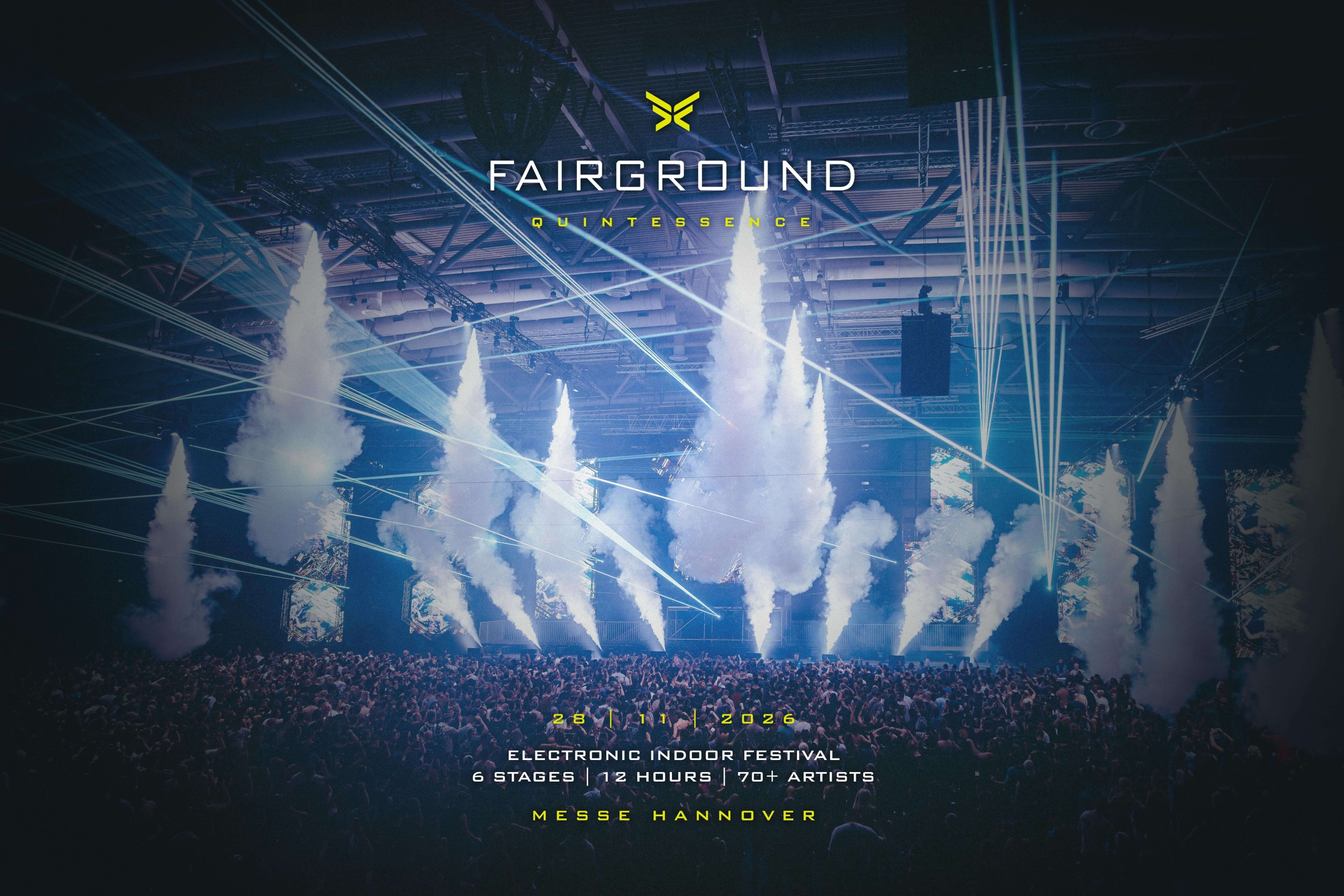 Fairground Festival Quintessence - Crowd und Lasershow, Messe Hannover